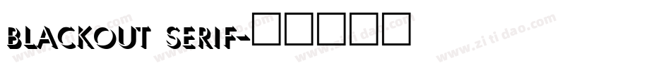blackout serif字体转换